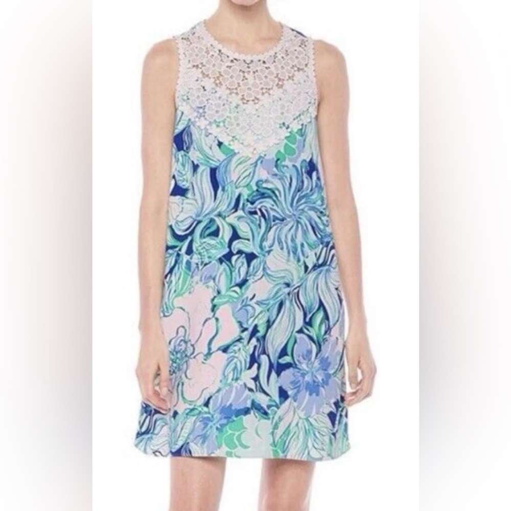 Lilly Pulitzer Nala shift dress lace front size 4